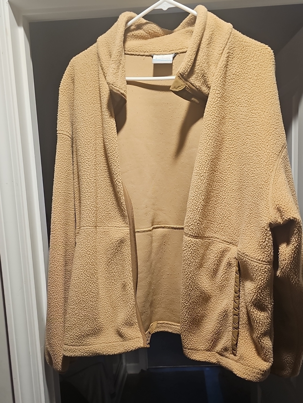 Columbia Women's Tan Sherpa Zip Jacket